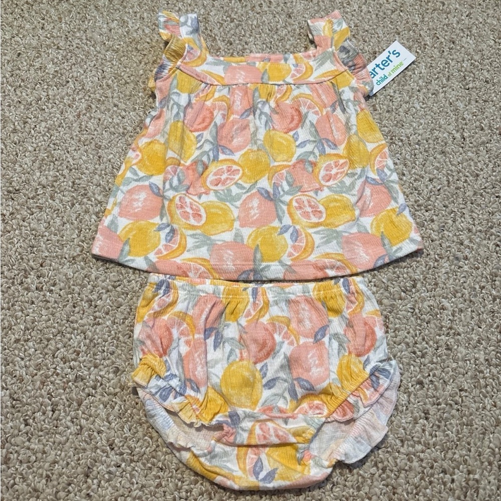 Carter's Floral Yellow and Pink Diaper Covers